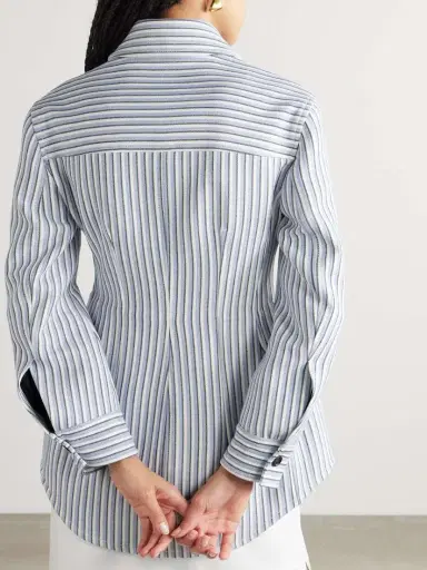 Bottega Veneta Striped Woven Jacket | Thumbnail 3 Bottega Veneta Striped Woven Jacket | Thumbnail 3