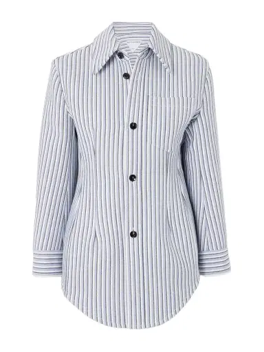 Bottega Veneta Striped Woven Jacket | Thumbnail 1 Bottega Veneta Striped Woven Jacket | Thumbnail 1