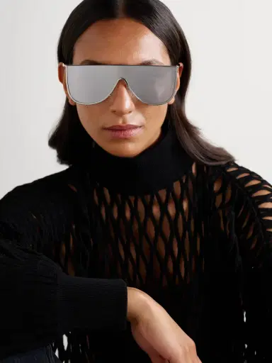 Alaïa Mask Large D-frame Silver-tone Sunglasses | Thumbnail 2 Alaïa Mask Large D-frame Silver-tone Sunglasses | Thumbnail 2