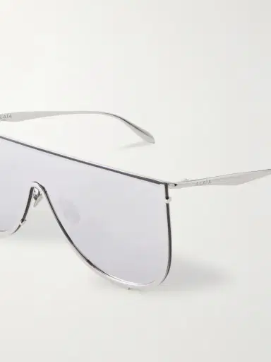 Alaïa Mask Large D-frame Silver-tone Sunglasses | Thumbnail 4 Alaïa Mask Large D-frame Silver-tone Sunglasses | Thumbnail 4