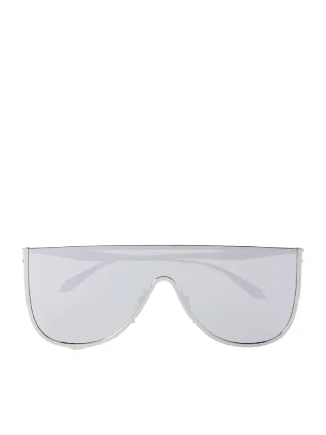 Mask Large D-frame Silver-tone Sunglasses