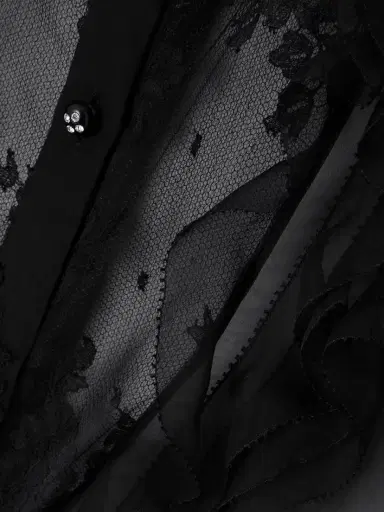 Valentino Garavani Ruffled Lace-trimmed Silk-chiffon Blouse | Thumbnail 5 Valentino Garavani Ruffled Lace-trimmed Silk-chiffon Blouse | Thumbnail 5