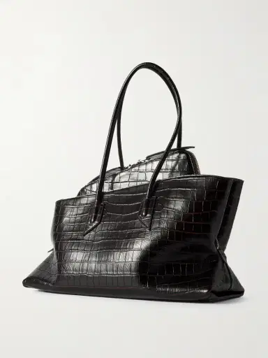 The Attico La Passeggiata Medium Asymmetric Croc-effect Leather Tote | Thumbnail 3 The Attico La Passeggiata Medium Asymmetric Croc-effect Leather Tote | Thumbnail 3
