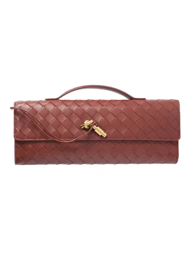 Andiamo Long Intrecciato Leather Clutch