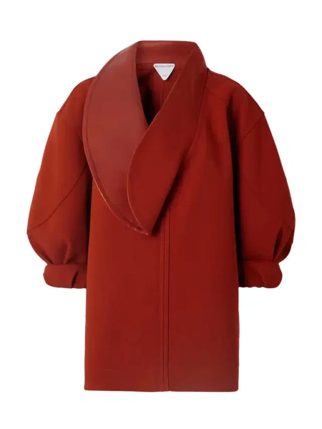 Oversized Leather-trimmed Cotton-blend Crepe Blouse