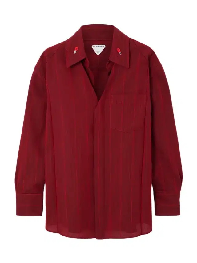 Embellished Striped Wool-blend Shirt Embellished Striped Wool-blend Shirt