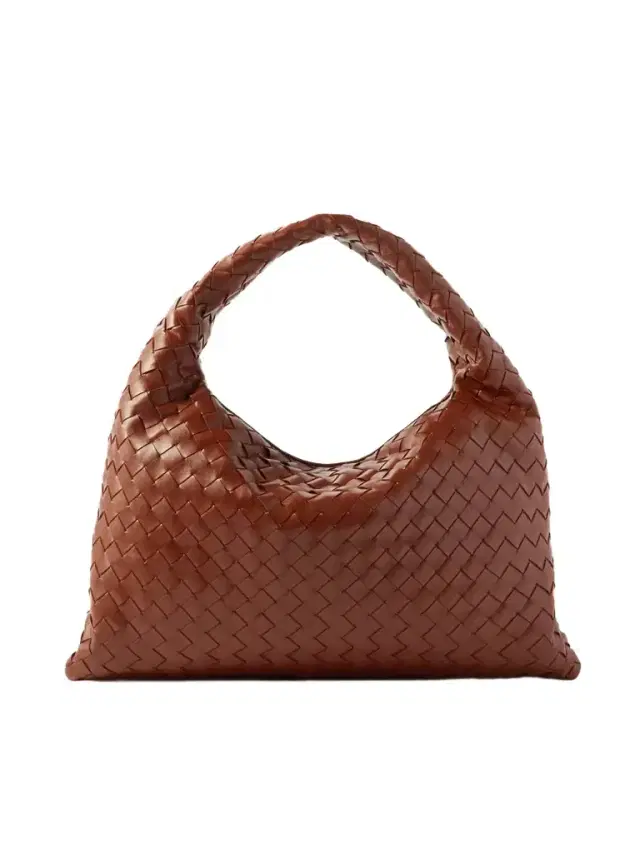 Hop Medium Intrecciato Leather Tote