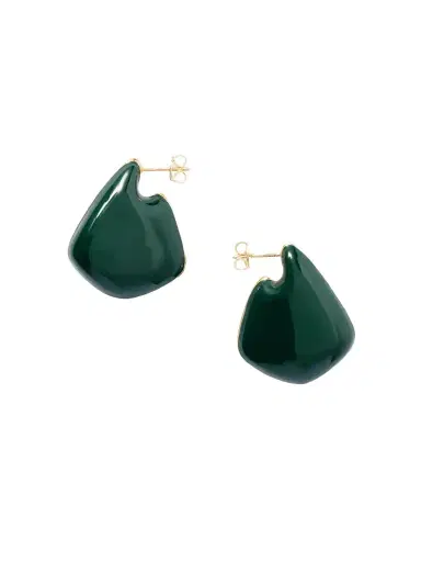 Bottega Veneta Gold-plated And Enamel Earrings | Thumbnail 1 Bottega Veneta Gold-plated And Enamel Earrings | Thumbnail 1