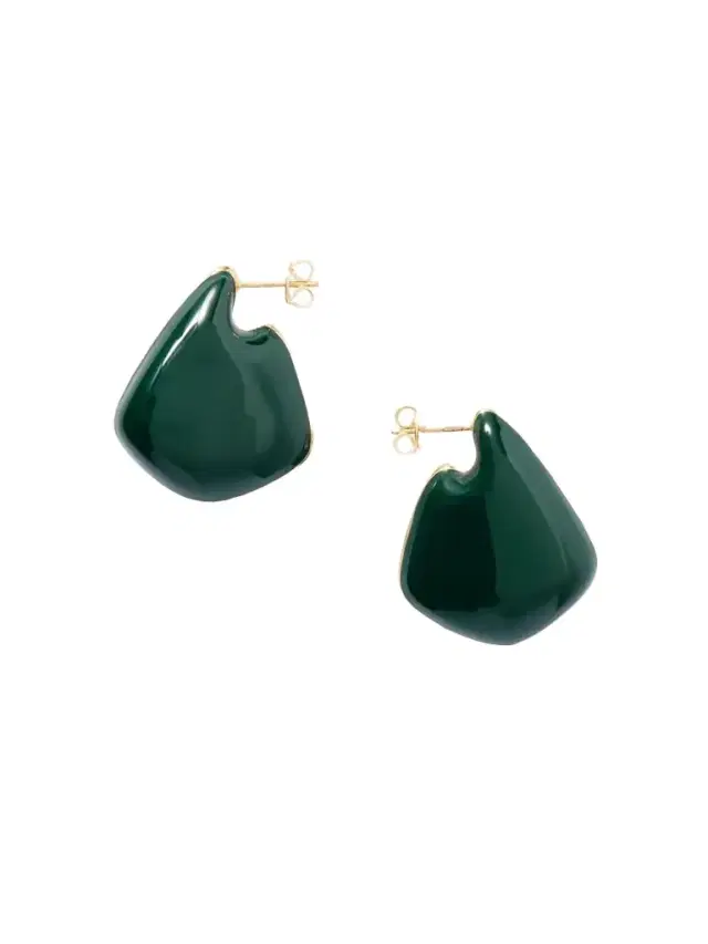 Gold-plated And Enamel Earrings