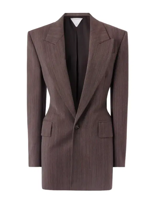 Striped Wool-blend Twill Blazer