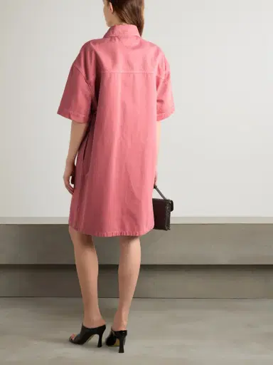 Bottega Veneta Oversized Belted Denim Shirt Dress | Thumbnail 4