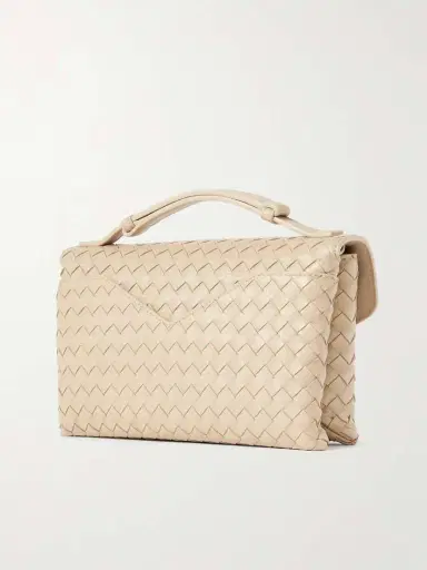 Bottega Veneta Knot Lock Medium Intrecciato Leather Shoulder Bag | Thumbnail 3 Bottega Veneta Knot Lock Medium Intrecciato Leather Shoulder Bag | Thumbnail 3