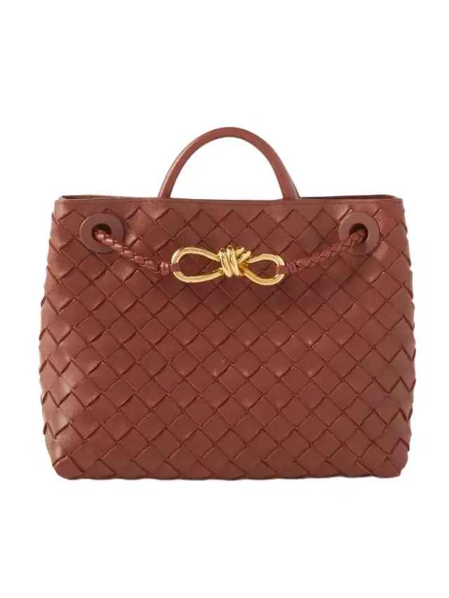 Andiamo Small Intrecciato Leather Tote