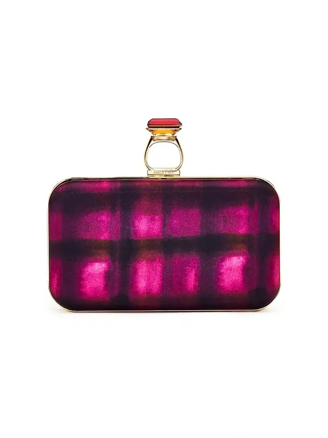 SACHIN BABI Women's On The Rocks Clutch - Pink Shibori
