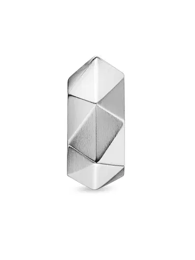 David Yurman Men's Faceted Hoop Earring in Sterling Silver, 14.5MM - Silver | Thumbnail 4 David Yurman Men's Faceted Hoop Earring in Sterling Silver, 14.5MM - Silver | Thumbnail 4