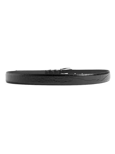 Favorite Daughter Women's The Jordan Croc-Embossed Leather Belt - Black Nickel - Size XS | Thumbnail 2 Favorite Daughter Women's The Jordan Croc-Embossed Leather Belt - Black Nickel - Size XS | Thumbnail 2