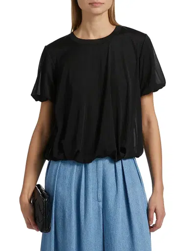 anOnlyChild Women's Just A Pinch Victoria Blouson Blouse - Black - Size Large | Thumbnail 3