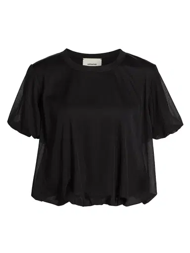 anOnlyChild Women's Just A Pinch Victoria Blouson Blouse - Black - Size Large | Thumbnail 1