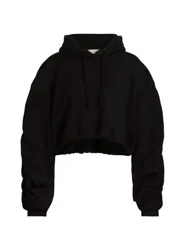 anOnlyChild Women's Just A Pinch Cotton Sanguinetti Hoodie - Black - Size Large | Thumbnail 1