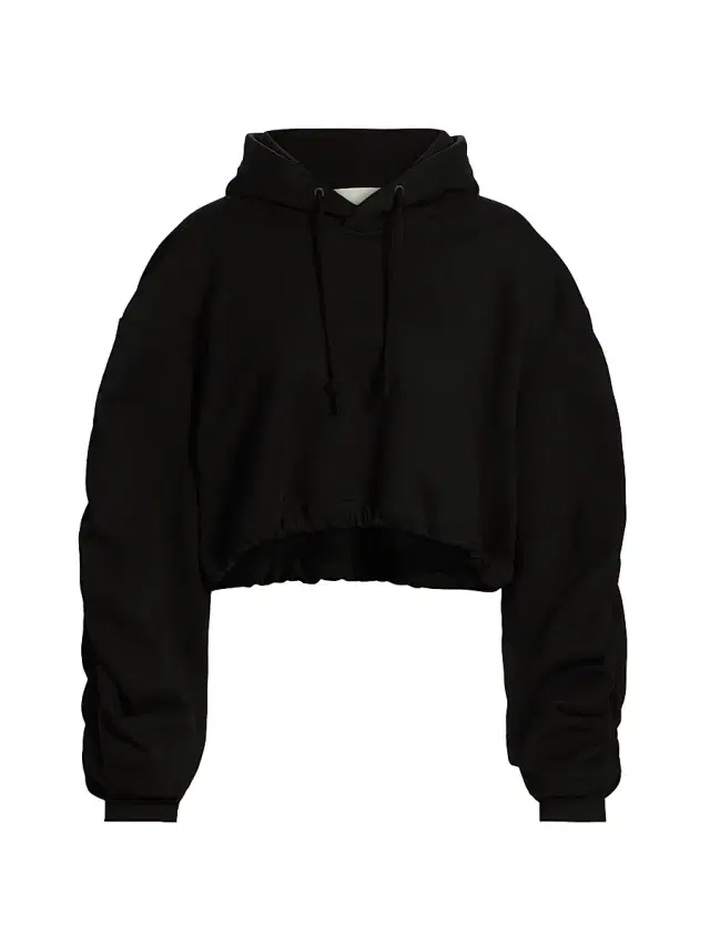 anOnlyChild Women's Just A Pinch Cotton Sanguinetti Hoodie - Black - Size Large