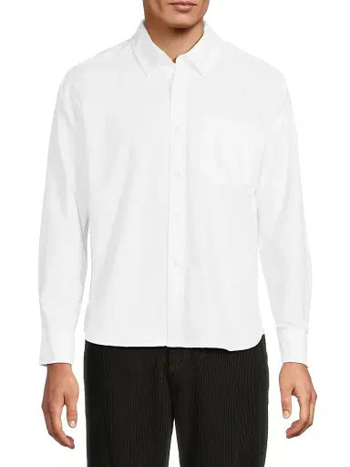 Corridor Men's Resonance Oxford Cotton Button-Front Shirt - White - Size XXL | Thumbnail 3 Corridor Men's Resonance Oxford Cotton Button-Front Shirt - White - Size XXL | Thumbnail 3