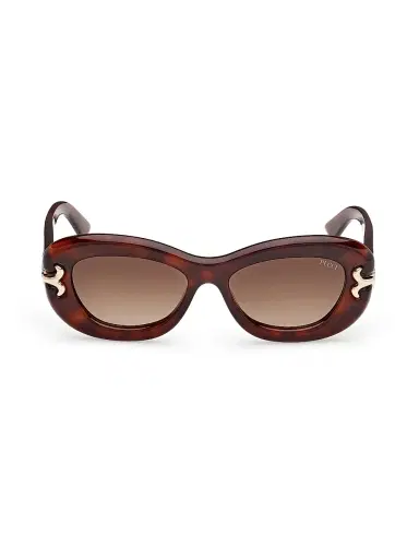 PUCCI Women's 52MM Oval Sunglasses - Havana Gold Brown | Thumbnail 2 PUCCI Women's 52MM Oval Sunglasses - Havana Gold Brown | Thumbnail 2