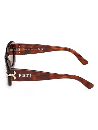 PUCCI Women's 52MM Oval Sunglasses - Havana Gold Brown | Thumbnail 3 PUCCI Women's 52MM Oval Sunglasses - Havana Gold Brown | Thumbnail 3