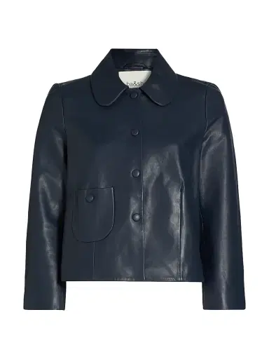 Ba&sh Women's Milos Leather Jacket - Marine - Size XL | Thumbnail 1