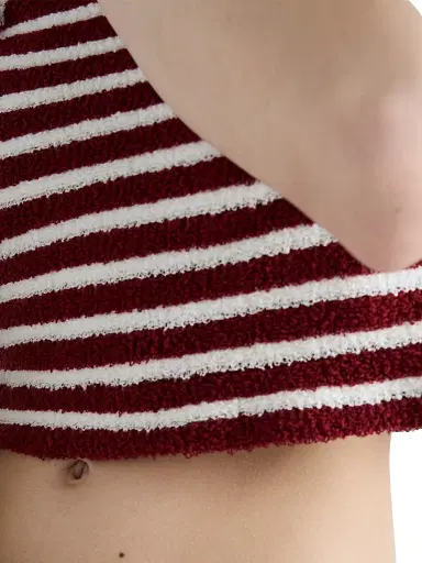 Prada Women's Cotton Bouclé Crew-Neck Sweater - Dark Red | Thumbnail 5