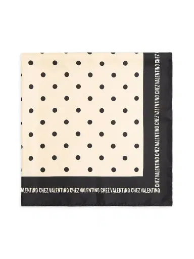 Valentino Garavani Women's Chez Valentino Silk Scarf - Butter Black | Thumbnail 2