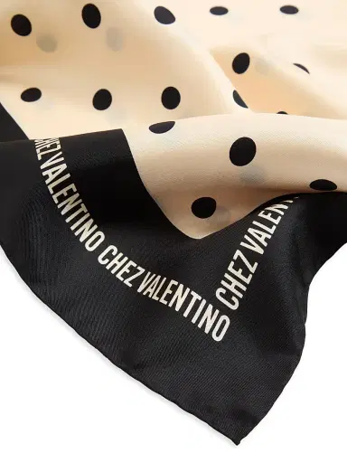 Valentino Garavani Women's Chez Valentino Silk Scarf - Butter Black | Thumbnail 4