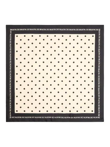 Valentino Garavani Women's Chez Valentino Silk Scarf - Butter Black | Thumbnail 1