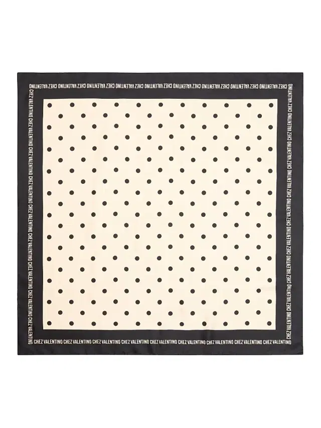 Valentino Garavani Women's Chez Valentino Silk Scarf - Butter Black