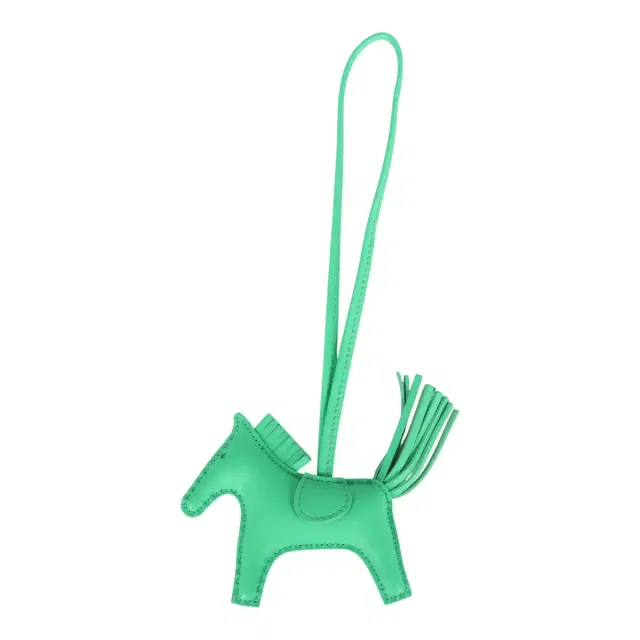 hermes Hermes Pegase Rodeo Bag Charm PM Vert Comics Milo Lambskin