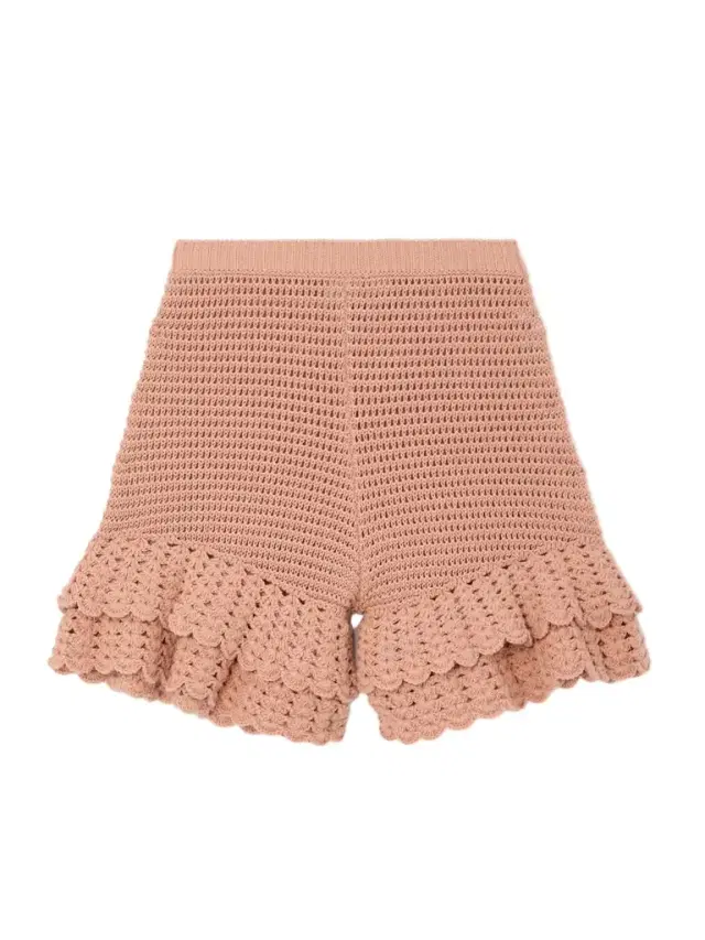Ruffled Crocheted Cotton Shorts