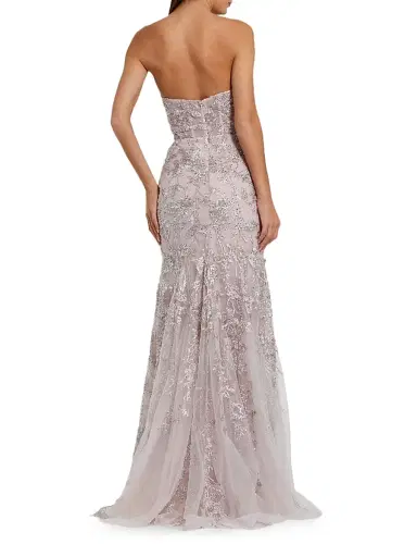 Mac Duggal Women's Prom Floral Embellished Strapless Gown | Thumbnail 2 Mac Duggal Women's Prom Floral Embellished Strapless Gown | Thumbnail 2