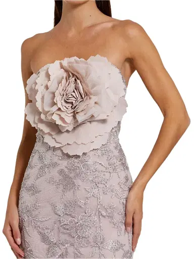 Mac Duggal Women's Prom Floral Embellished Strapless Gown | Thumbnail 3 Mac Duggal Women's Prom Floral Embellished Strapless Gown | Thumbnail 3