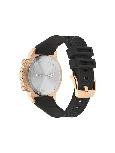 FERRAGAMO Men's Rose Goldtone & Silicone Chronograph Watch/44MM - Rose Gold | Thumbnail 3