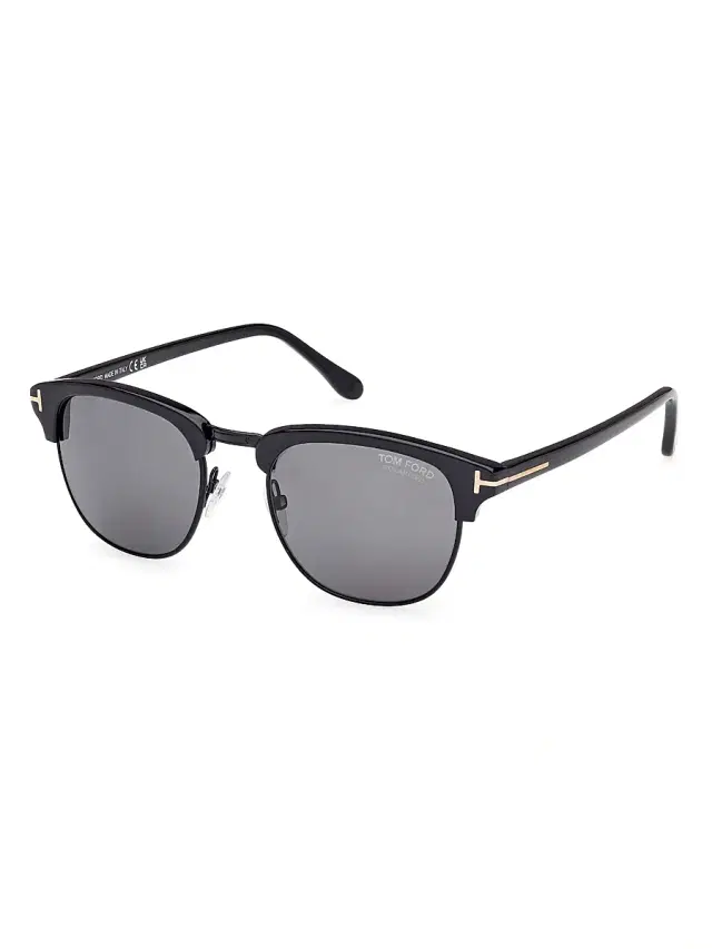 TOM FORD Men's Henry 53MM Browline Sunglasses - Black Grey