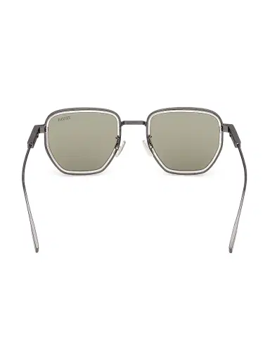 ZEGNA Men's 49MM Geometric Sunglasses - Gunmetal Green | Thumbnail 5