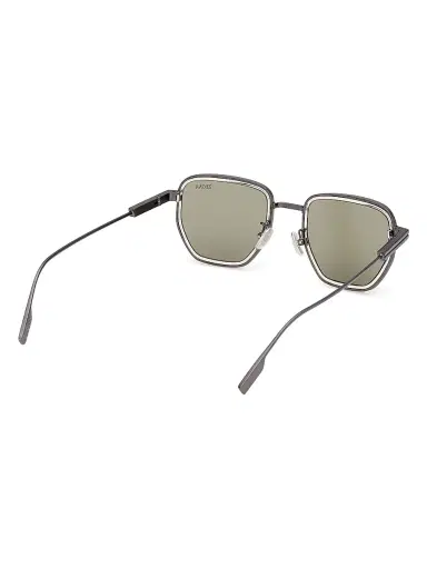 ZEGNA Men's 49MM Geometric Sunglasses - Gunmetal Green | Thumbnail 6