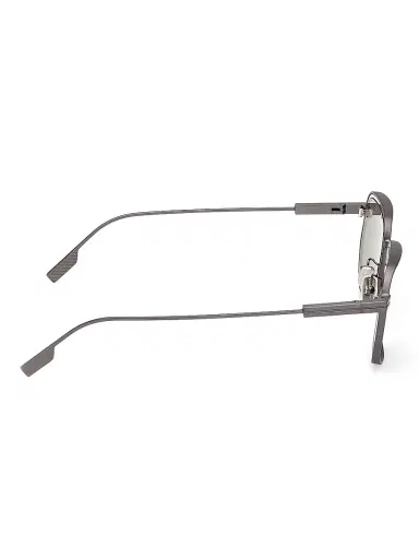 ZEGNA Men's 49MM Geometric Sunglasses - Gunmetal Green | Thumbnail 7
