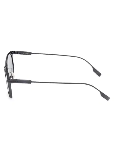 Zegna Men's 50MM Round Sunglasses - Dark Silver Black | Thumbnail 3 Zegna Men's 50MM Round Sunglasses - Dark Silver Black | Thumbnail 3