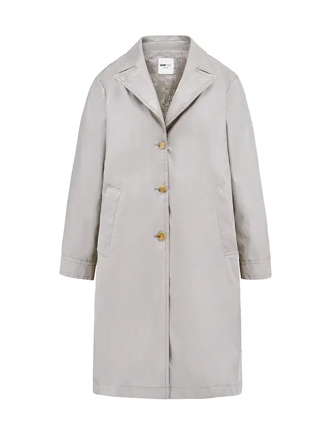 Jane Post Women's Tailored Single-Breasted Trench Coat - Grey