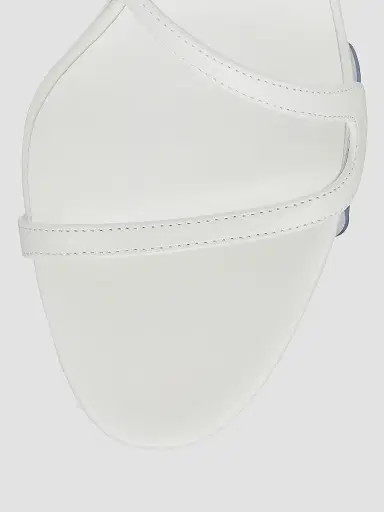 Christian Louboutin Women's Rosalie Leather 55MM Sandal Heels - Bianco | Thumbnail 5