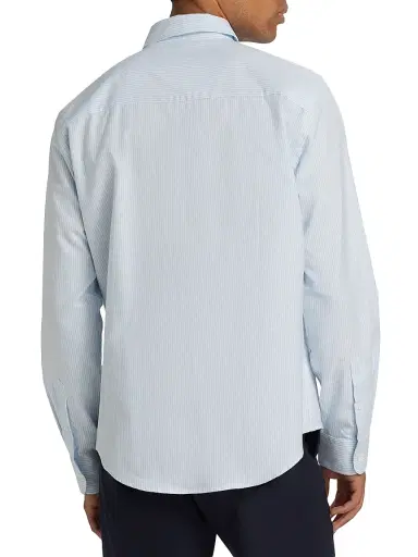 AMI PARIS Men's Classic Stripped Oxford Shirt - Sky Blue White - Size XXL | Thumbnail 5 AMI PARIS Men's Classic Stripped Oxford Shirt - Sky Blue White - Size XXL | Thumbnail 5