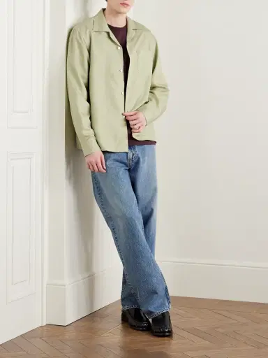 Visvim Keesey Convertible-Collar Silk-Shantung Shirt - Men | Thumbnail 2