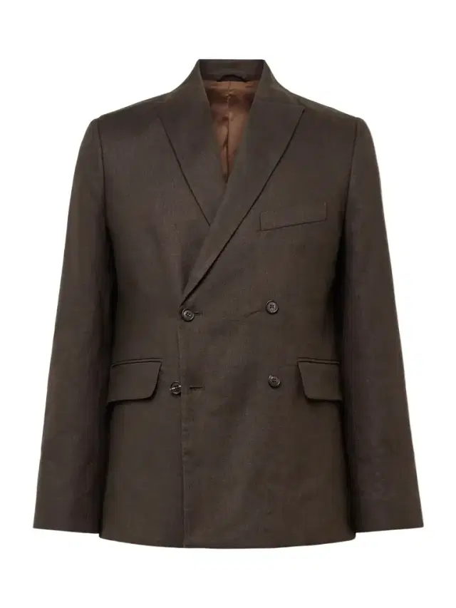 Double-Breasted Linen Suit Jacket - Men
