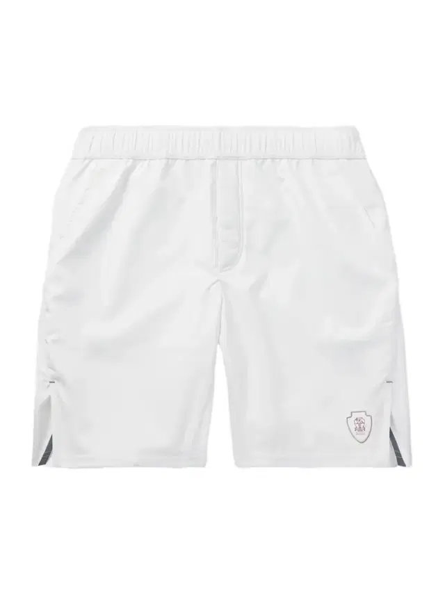 Straight-Leg Logo-Print Embroidered Shell Tennis Shorts - Men