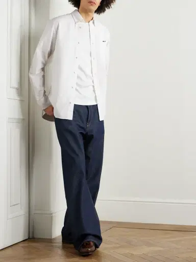 NN07 Colby 5910 Button-Down Collar Logo-Embroidered Organic Cotton Shirt - Men | Thumbnail 2 NN07 Colby 5910 Button-Down Collar Logo-Embroidered Organic Cotton Shirt - Men | Thumbnail 2